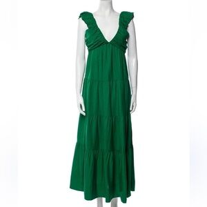 Jason Wu plunging v neck navy dress. Size L